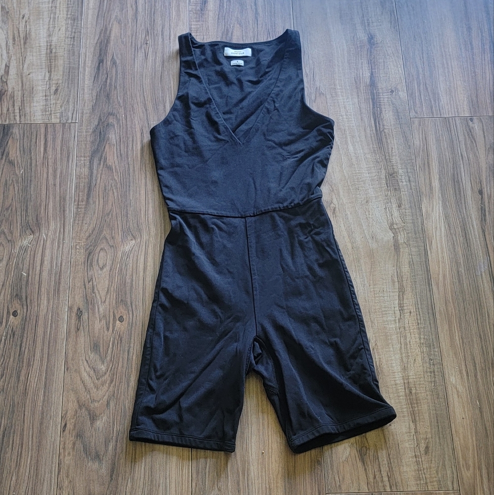 Aritzia Babaton S Black One Piece Shorts Onesie Bodysuit